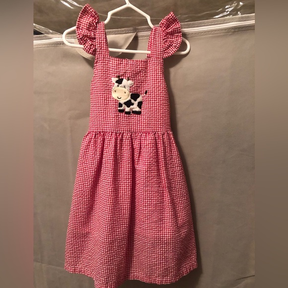 Red/white seersucker dress - Picture 1 of 2